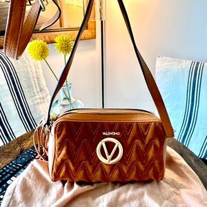 Valentino suede crossbody bag